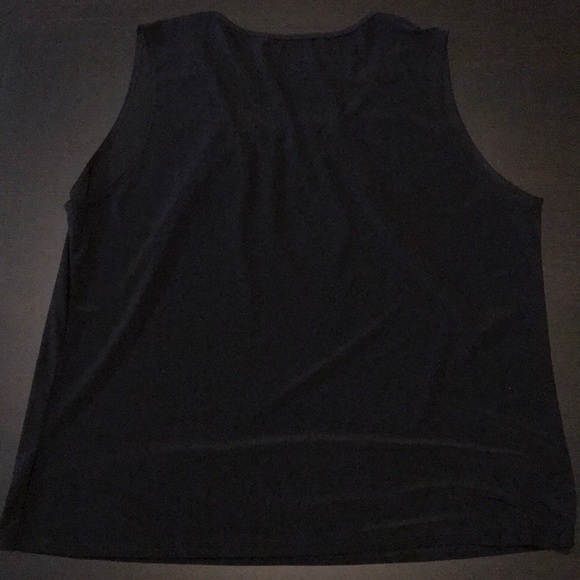 Black Polyester Blend Stretch Tank Top, Size 3X - Picture 2 of 4